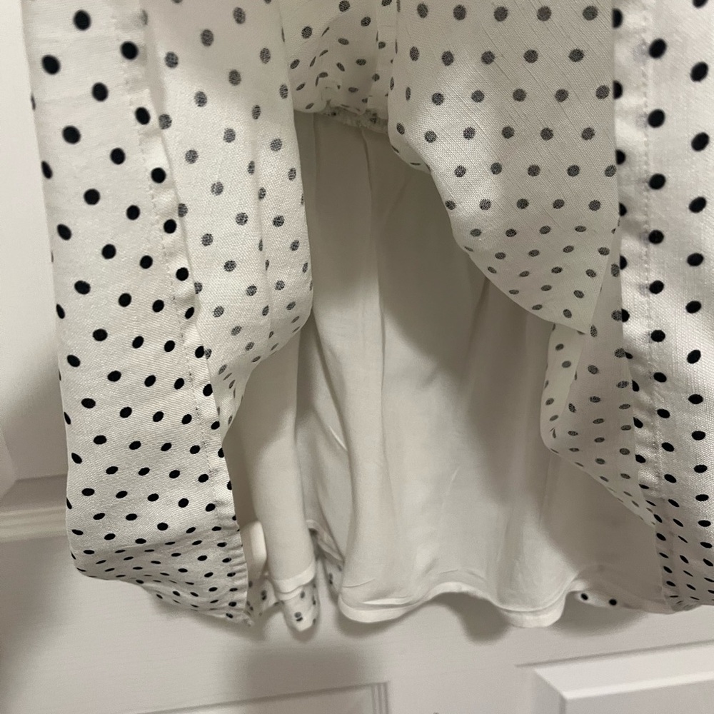 Kate Spade x Target White And Black Polka Dot Babydoll Tank Top Size XS - Picture 4 of 9